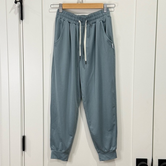Feat Roam Joggers Sweatpants Drawstring Waist Aqua Blue Size XS Athleisure - Picture 2 of 12